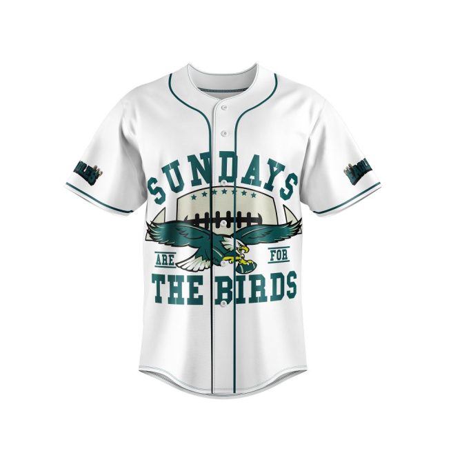 Bird Gang Baseball Jersey - Sundays Are For The Birds Graphic Tee - Perfect Gift! - Image 2