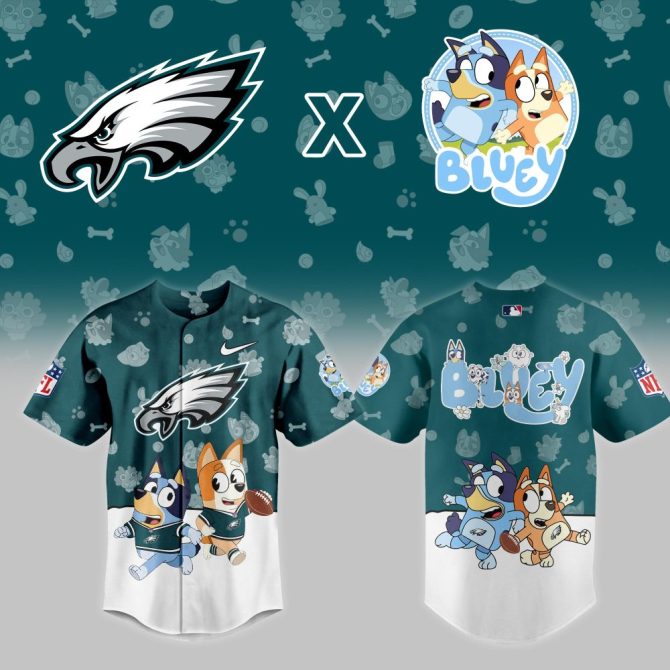 Eagles X Bluey Kids' Limited Edition Sports Jersey – Fun & Playful Design
