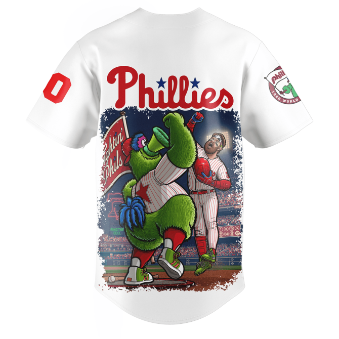 Limited Edition Phillies Baseball Jersey - Bold Graphic Design, Perfect Gift For Fans! - Image 2