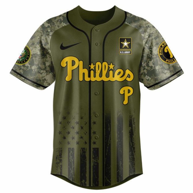 Celebrate U.S. Army'S 250Th With Limited Edition Phillies Camo Jersey – Patriotic Style! - Image 2