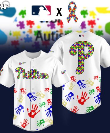 Limited Edition Phillies Autism Awareness Jersey - Celebrate With Colorful Support!