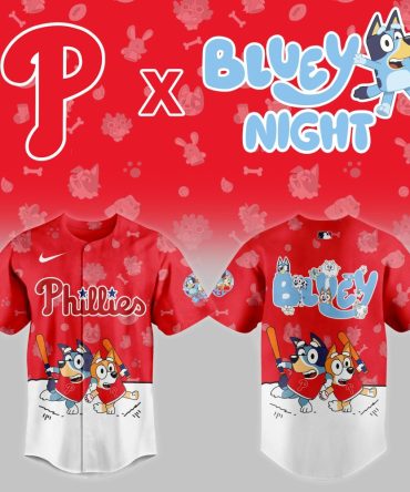 Exclusive Phillies X Bluey Night Jersey - Limited Edition Kids' Baseball Shirt