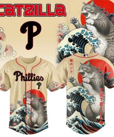 Unleash Style: Catzilla Philly Baseball Jersey – Unique Graphic Tee For Fans