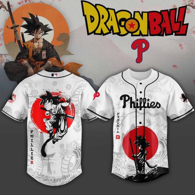 Dragon Ball Z Phillies Jersey - Limited Edition Anime Baseball Shirt