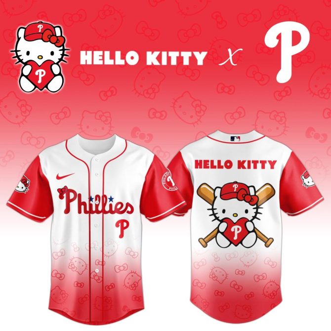 Hello Kitty X Phillies Baseball Jersey - Limited Edition Fan Apparel