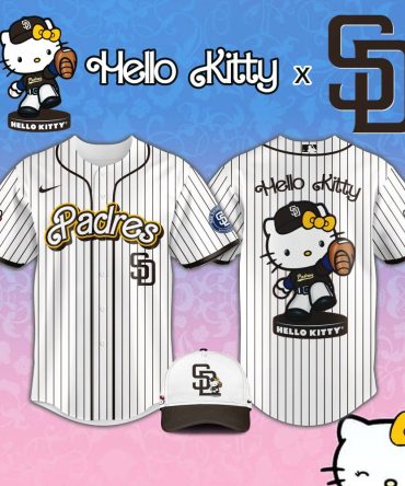Hello Kitty X Padres Baseball Jersey & Cap Set – Limited Edition Fan Gear