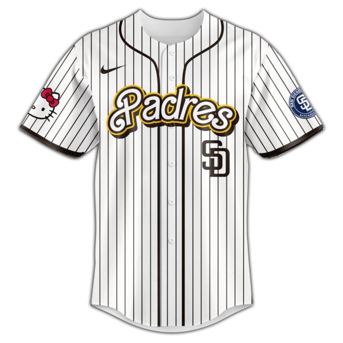 Hello Kitty X Padres Baseball Jersey & Cap Set – Limited Edition Fan Gear - Image 2