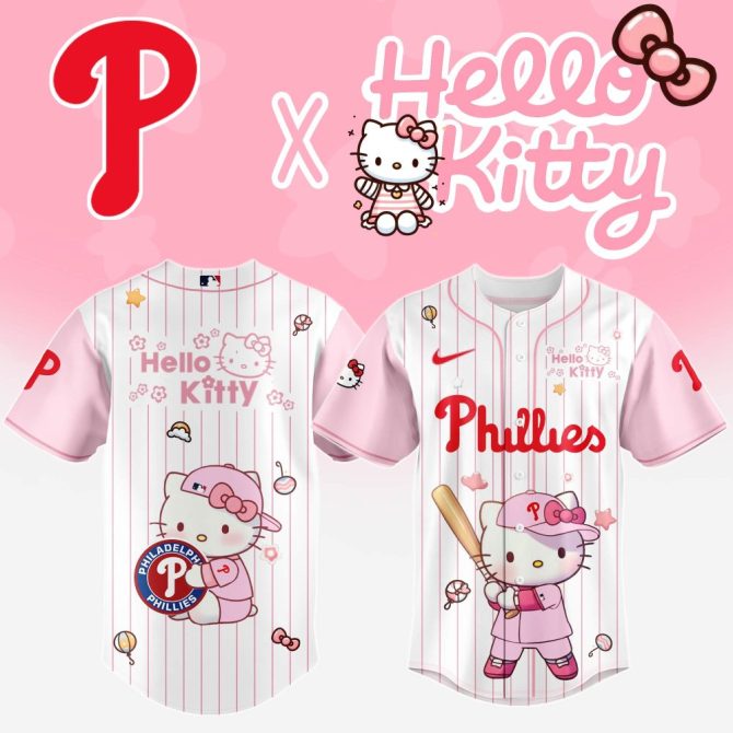 Hello Kitty X Phillies Jersey – Cute Baseball Fan Apparel For Kids & Adults