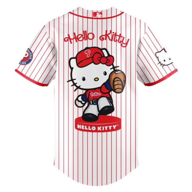 Hello Kitty X Phillies Jersey & Cap Set - Cute Baseball Fan Gear! - Image 2