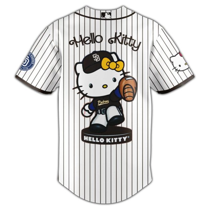 Hello Kitty X Padres Baseball Jersey & Cap Set – Limited Edition Fan Gear - Image 3