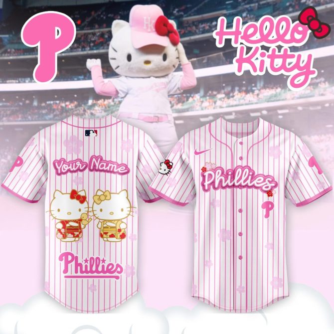 Custom Hello Kitty Phillies Jersey – Personalized Mlb Fan Gear For Kids & Adults
