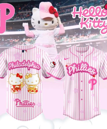 Hello Kitty Phillies Jersey – Cute Pink Stripes, Perfect For Fans & Collectors!