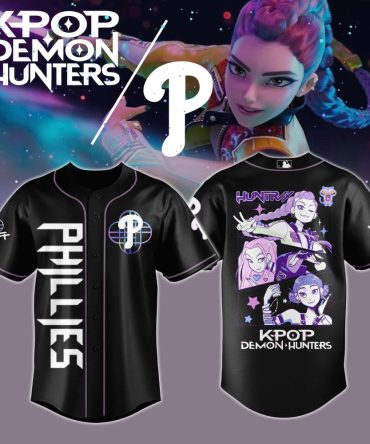 Kpop Demon Hunters Phillies Baseball Jersey - Stylish Anime Fan Apparel