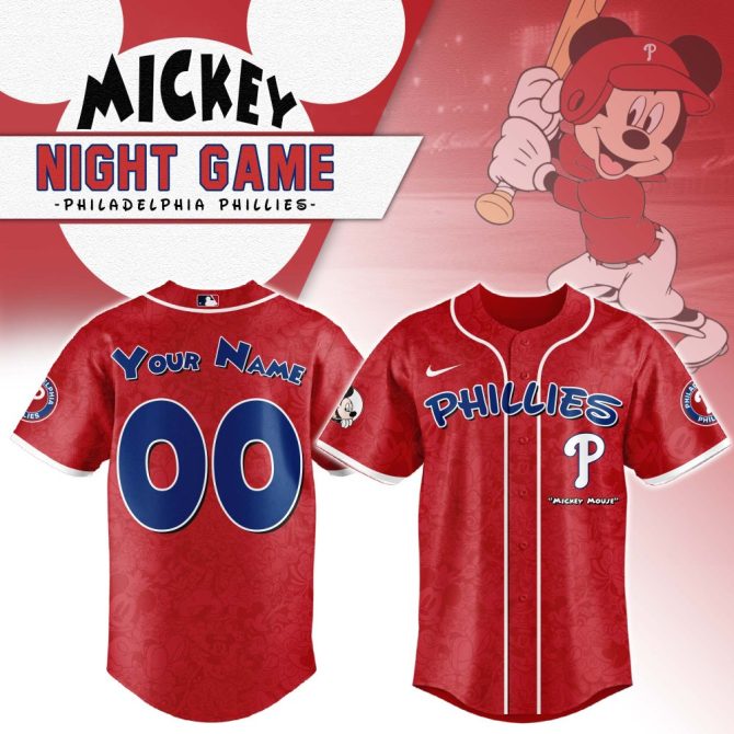 Custom Mickey Phillies Jersey – Personalized Baseball Shirt For Fans