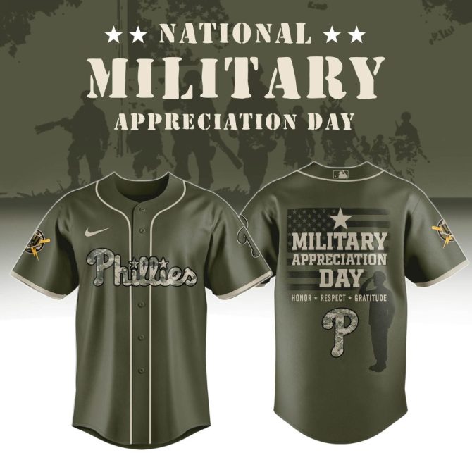Honor Military Appreciation Day With Phillies Camo Jersey - Show Respect & Gratitude In Style
