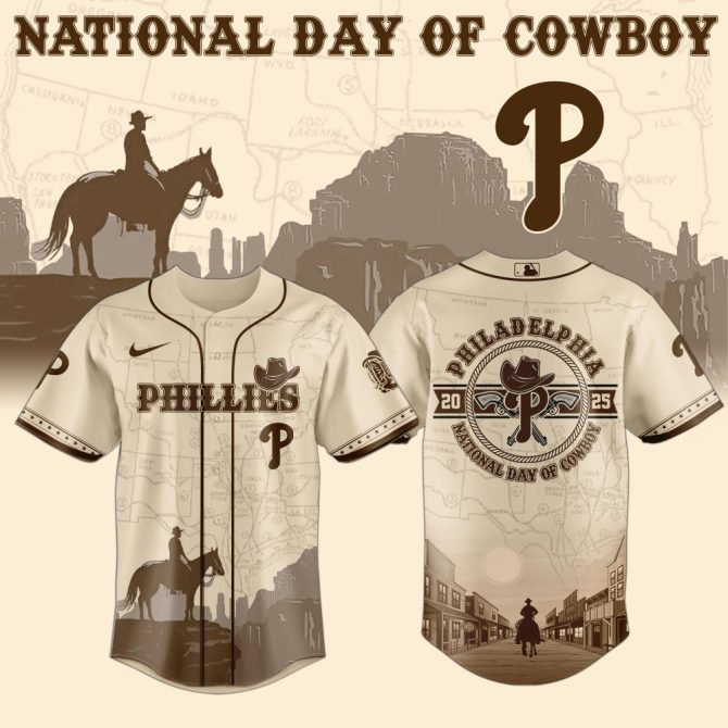Limited Edition Cowboy Day Phillies Jersey - Celebrate Western Heritage In Style!