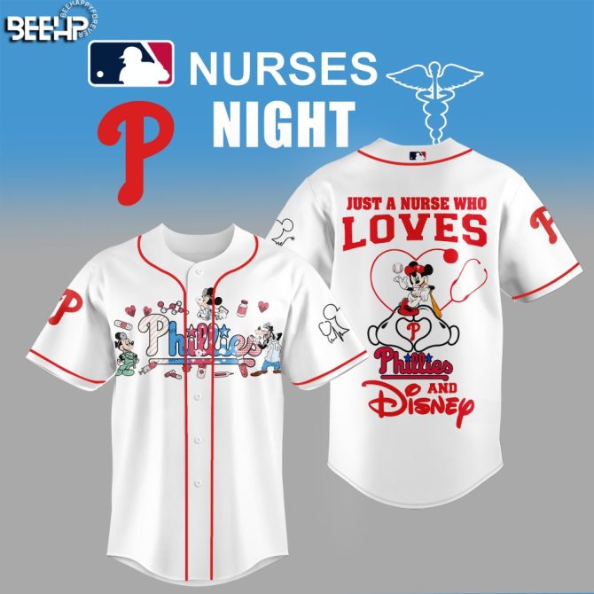 Celebrate Nurses Night In Style: Phillies & Disney Baseball Jersey For Nurses