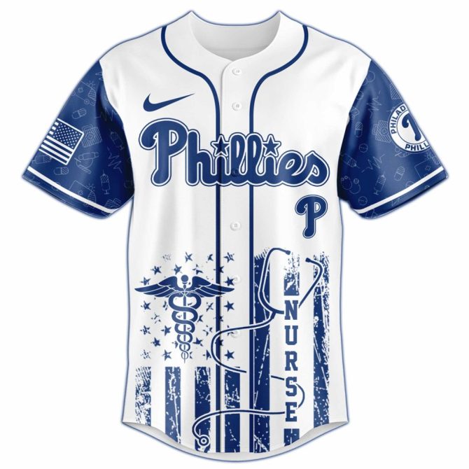 Celebrate Nurses Night 2025 With Special Edition Phillies Jersey - Unique Gift For Healthcare Heroes! - Image 2
