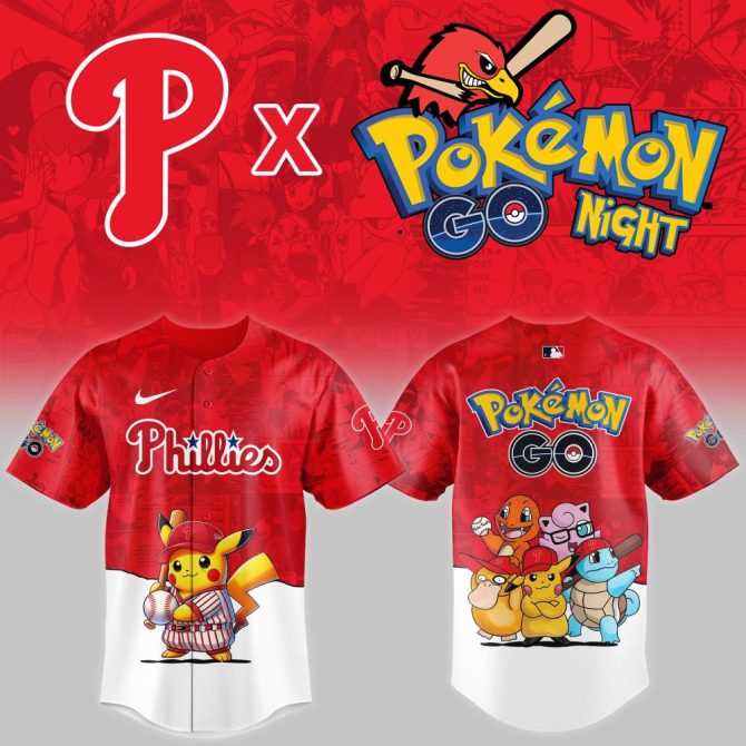 Exclusive Phillies X Pokémon Go Night Jersey – Limited Edition Collectible!
