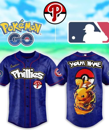 Custom Phillies Pokémon Go Jersey - Pikachu Edition, Personalized Name, Perfect For Mlb Fans!