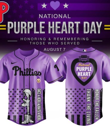 Honor Heroes: Limited Edition Purple Phillies Jersey For National Purple Heart Day