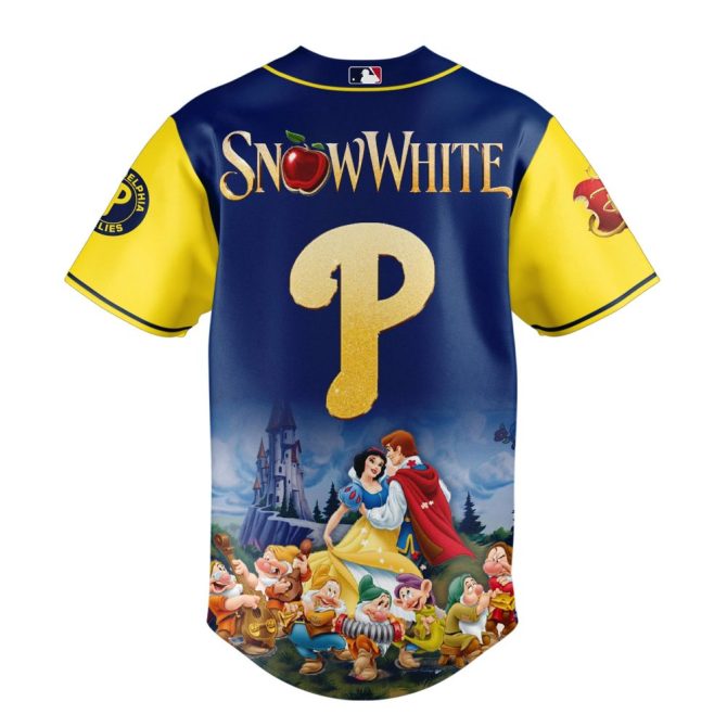 Exclusive Snow White X Phillies Mlb Jersey - New Collection! Limited Edition Magic & Baseball Fusion - Image 3