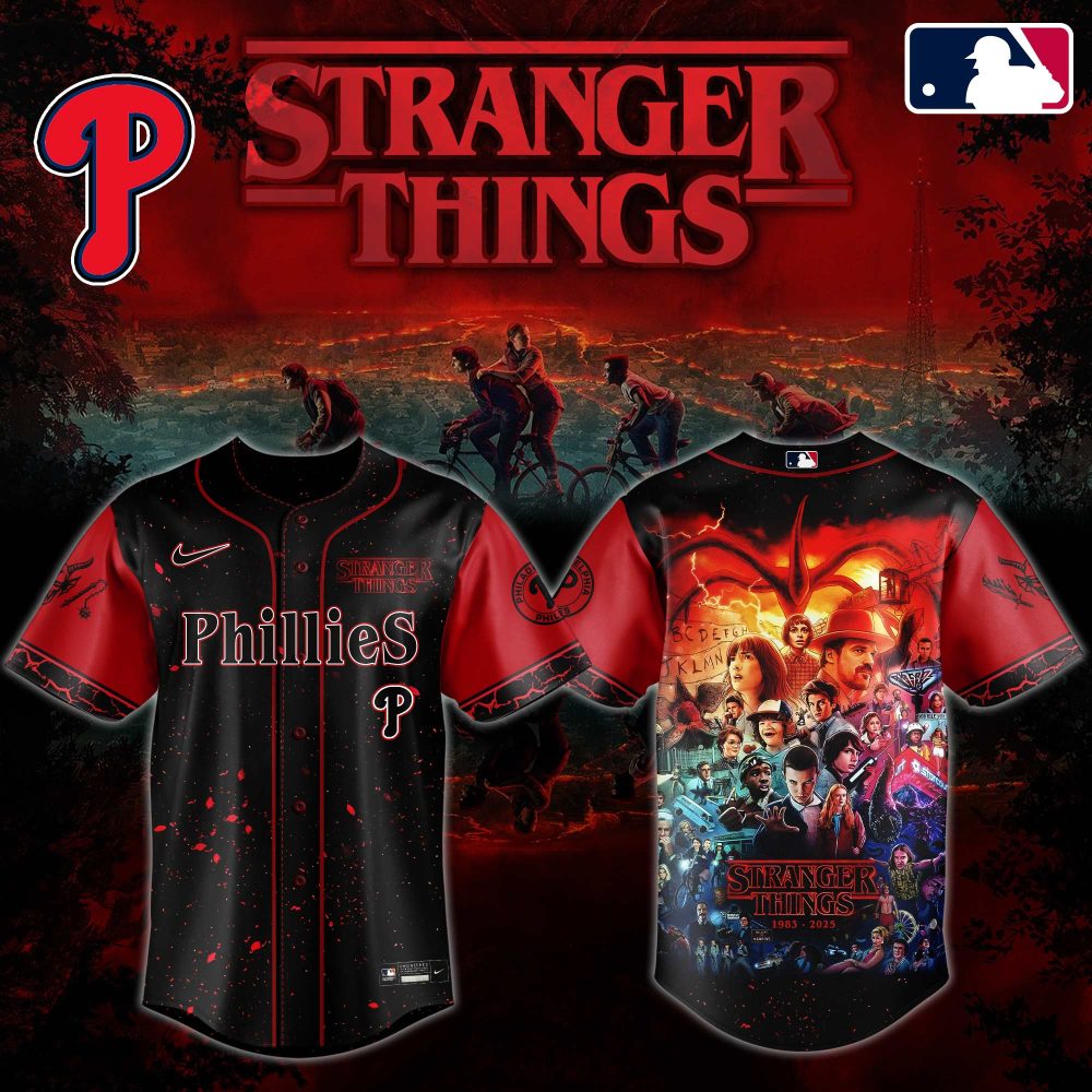 Limited Edition Phillies Stranger Things Baseball Jersey - Fan Collectible Apparel