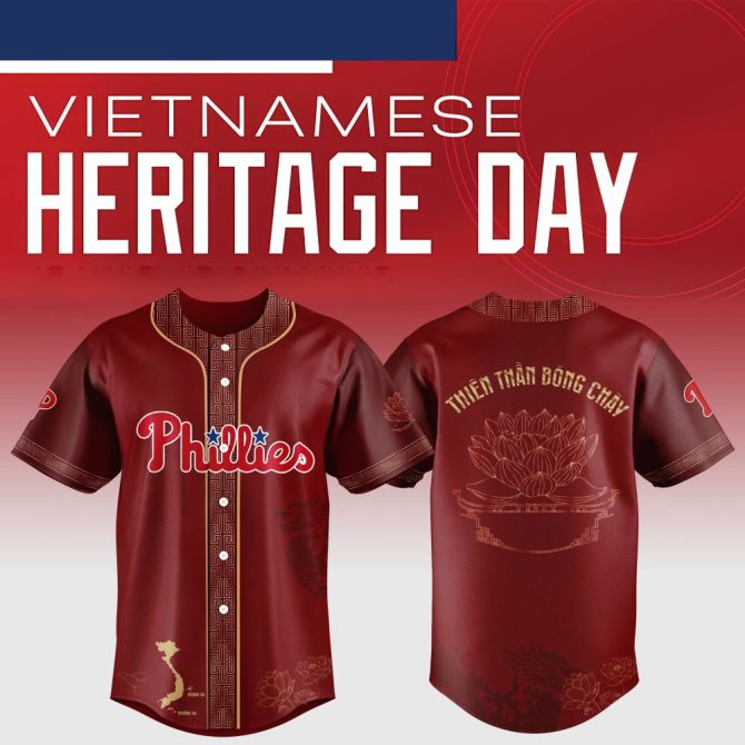 Celebrate Vietnamese Heritage: Phillies Limited Edition Jersey – Unique Design & Premium Quality