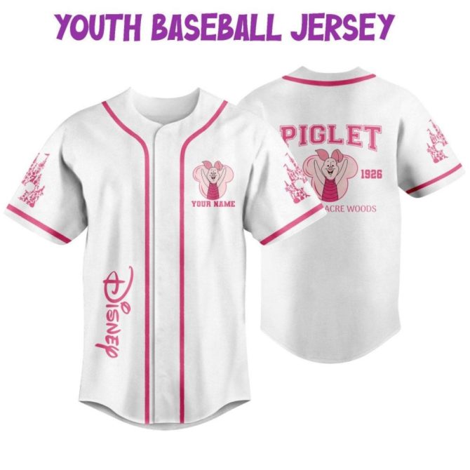 Custom Disney Piglet Baseball Jersey - Personalized Name For Kids/Youth/Adults - Image 6