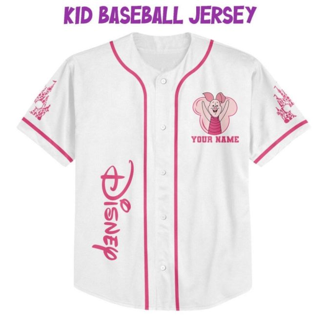 Custom Disney Piglet Baseball Jersey - Personalized Name For Kids/Youth/Adults - Image 3