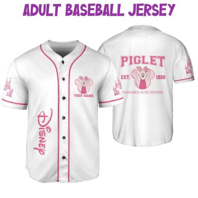 Custom Disney Piglet Baseball Jersey - Personalized Name For Kids/Youth/Adults - Image 7