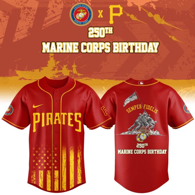 Celebrate 250Th Marine Corps Birthday - Limited Edition Pirates Jersey - Honor & Style!
