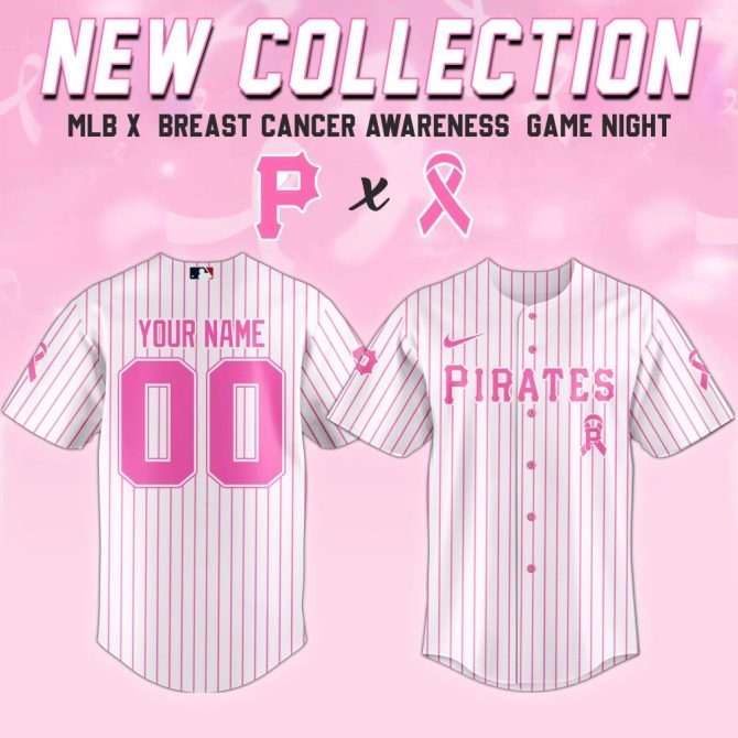 Custom Mlb Pink Pirates Jersey - Breast Cancer Awareness Edition