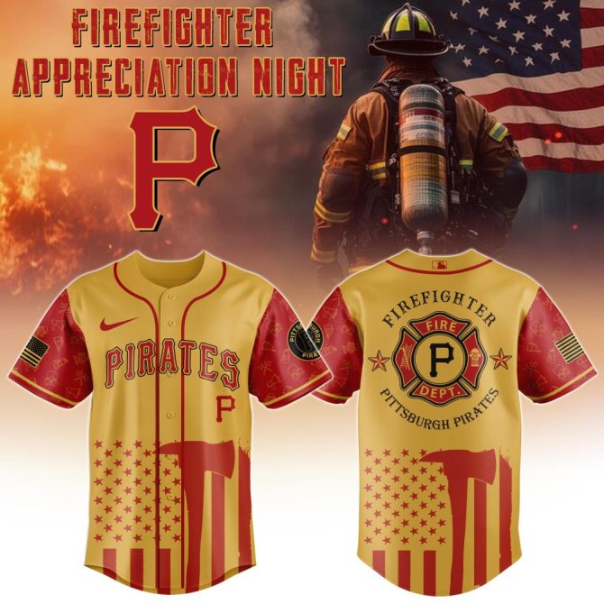 Limited Edition Firefighter Appreciation Night Jersey - Pittsburgh Pirates Special
