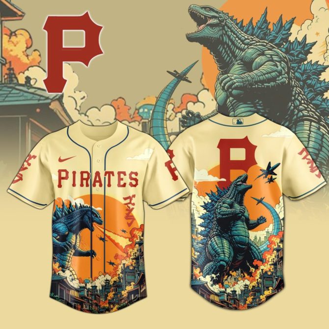 Epic Pirates Jersey With Dinosaur Design – Perfect For Fans & Collectors!