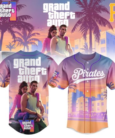 Grand Theft Auto Inspired Pirates Sunset Jersey – Vibrant Gaming Gear For Fans