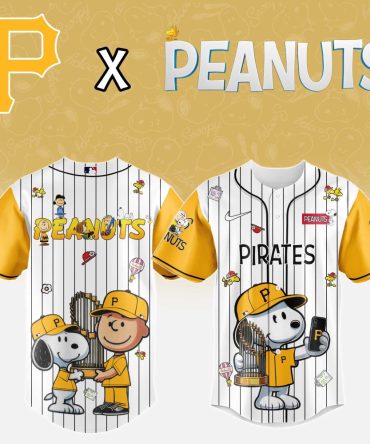 Peanuts X Pirates Limited Edition Baseball Jersey – Iconic Snoopy & Charlie Brown Design