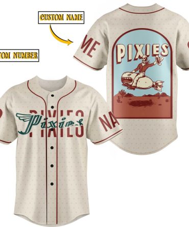 Custom Pixies Baseball Jersey - Add Your Name & Number - Unique Vintage Style