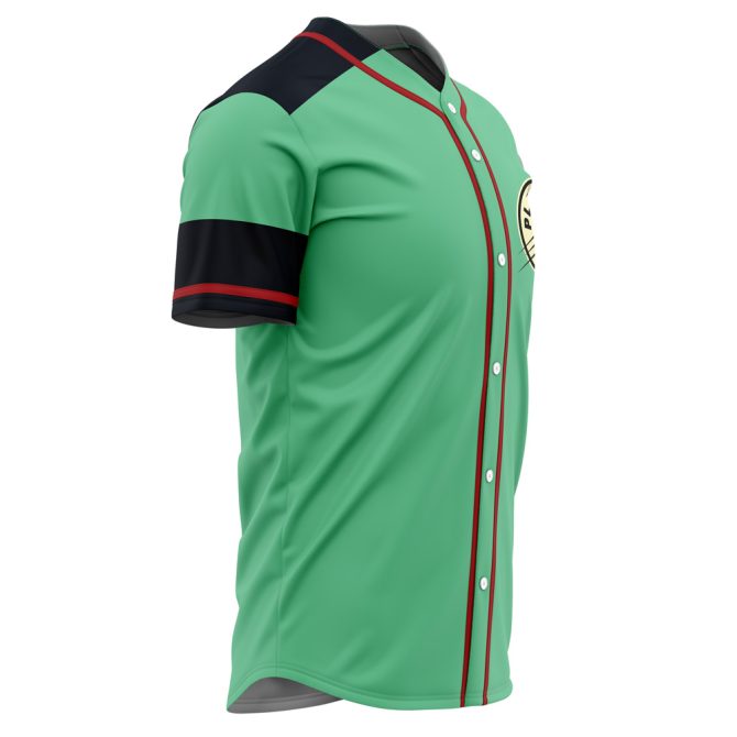 Custom Green Baseball Jersey – Futuristic Planet Design, Personalized Name & Number - Image 4