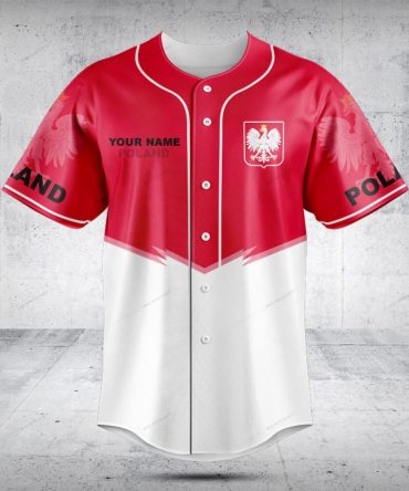 Custom Poland Baseball Jersey - Personalized Sportswear With Eagle Emblem