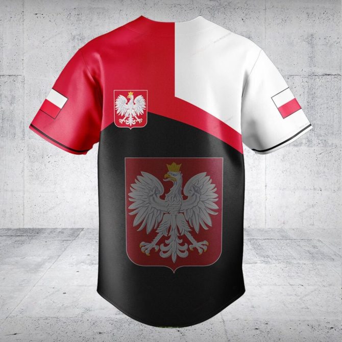 Custom Polish Heritage Baseball Jersey - Personalized National Pride Shirt - Image 2