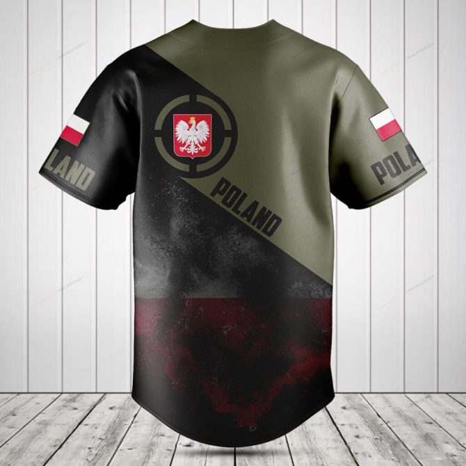 Custom Poland Baseball Jersey - Personalized Name & Flag Design - Unisex Sportswear - Image 2