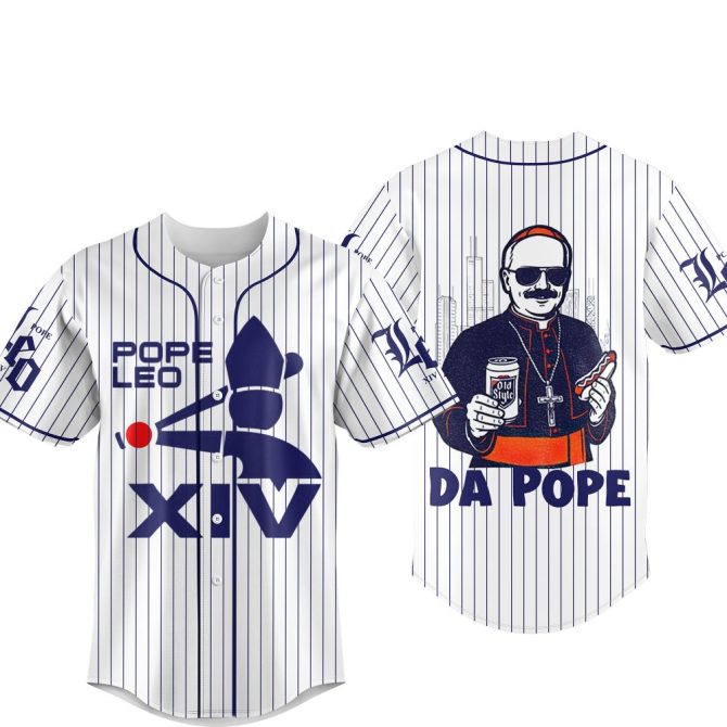 Da Pope Baseball Jersey - Fun Chicago Style Sports Fan Apparel - Image 4