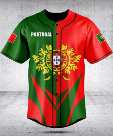 Portugal Flag Baseball Jersey - Vibrant National Team Apparel For Fans