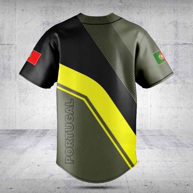 Custom Portugal Baseball Jersey - Personalized Name & Flag Design - Stylish Sportswear - Image 2