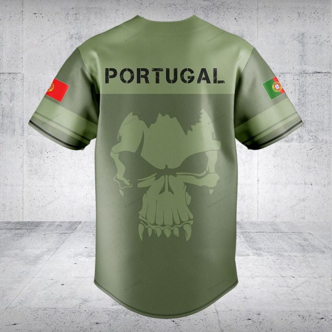 Customizable Portugal Flag Baseball Jersey - Personalized Sportswear Gift - Image 2