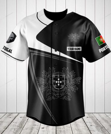 Custom Portugal Baseball Jersey - Personalized Unisex Sportswear With Flag & Crest Design