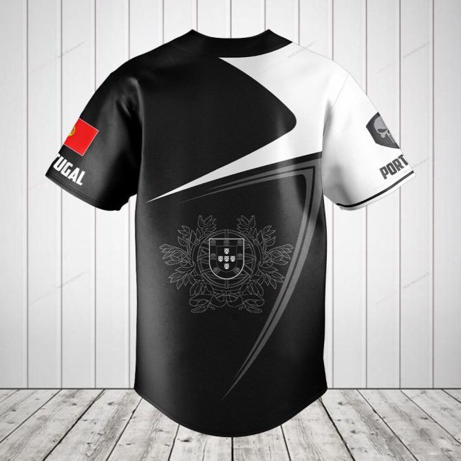 Custom Portugal Baseball Jersey - Personalized Unisex Sportswear With Flag & Crest Design - Image 2
