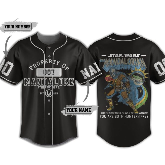 Custom Star Wars Mandalorian Jersey – Personalize With Your Name & Number!