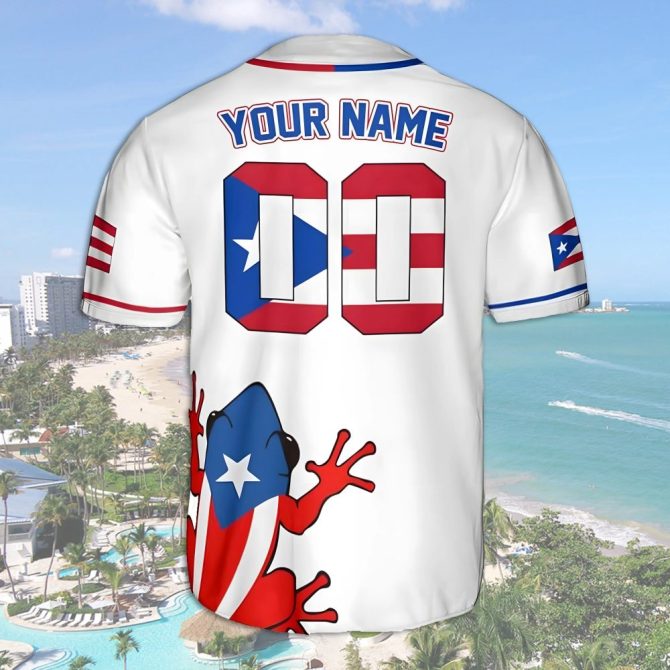 Custom Puerto Rico Baseball Jersey – Personalize Name & Number, Stylish Island Pride Shirt - Image 3